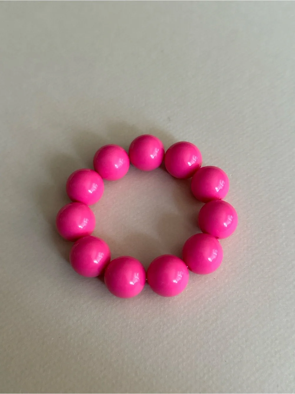 Pink Beaded Stretch Bracelet N2323